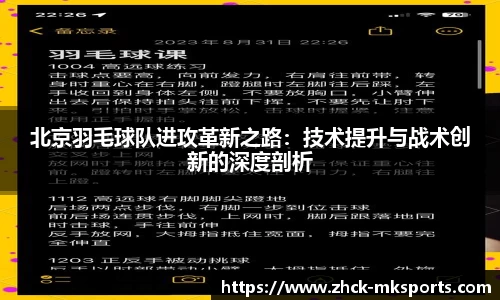 北京羽毛球队进攻革新之路：技术提升与战术创新的深度剖析